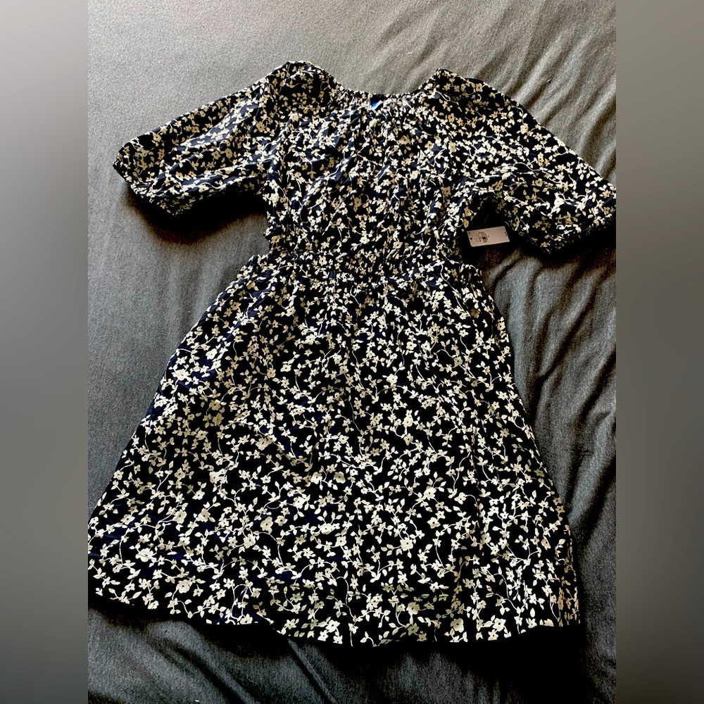 Black and White Floral Dress